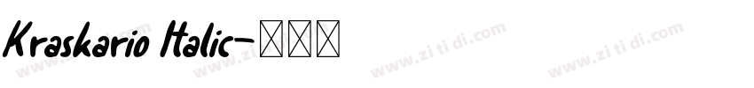 Kraskario Italic字体转换